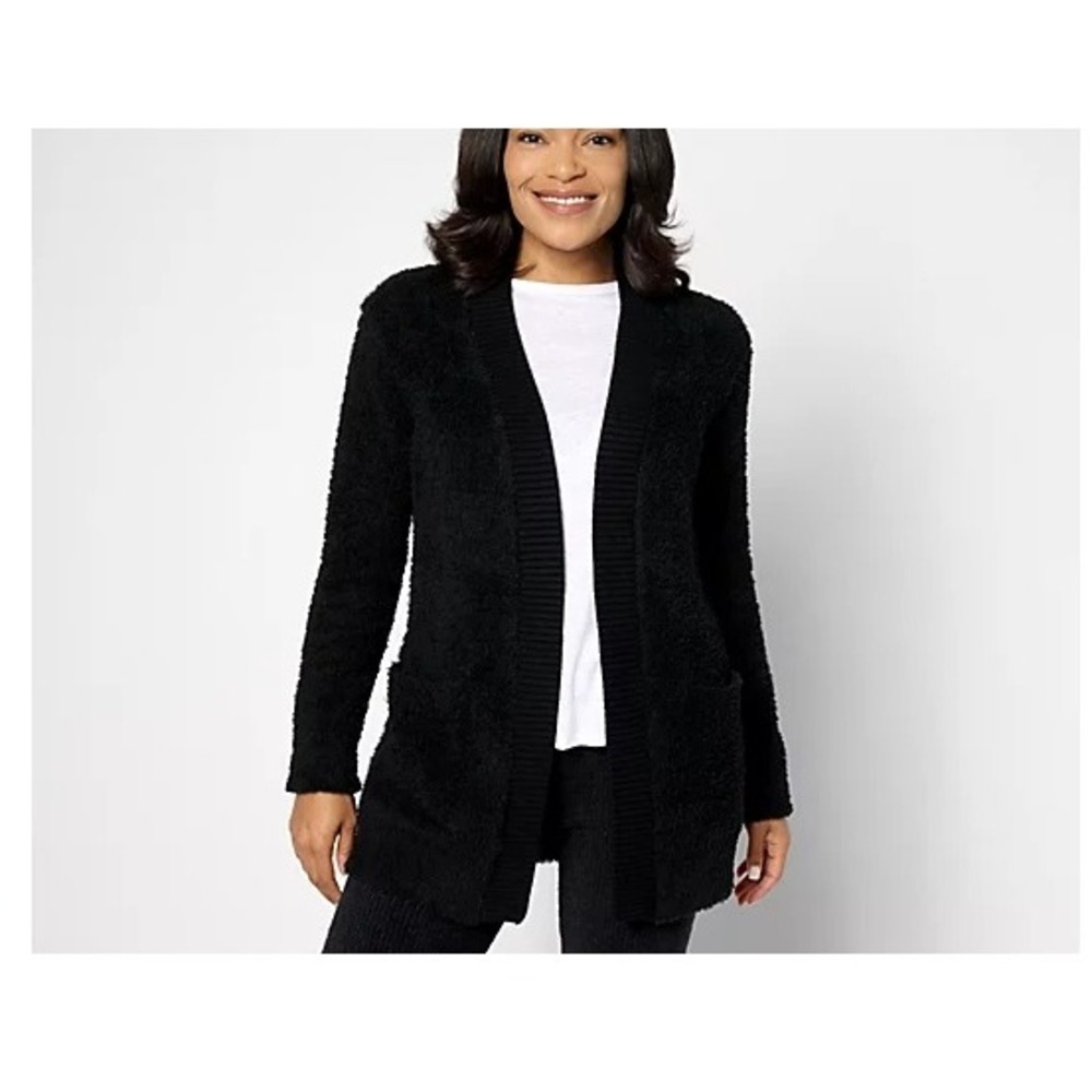 NWT Barefoot Dreams CozyChic Knit Rib Cardigan 2X Teddy Layering Cabin Warm Soft